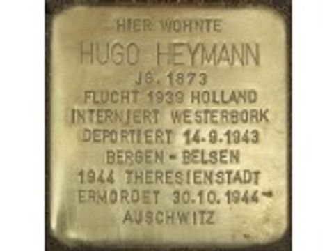 Stolperstein Hugo Heymann (Bild: Stolpersteine-Initiative, H.-J. Hupka)