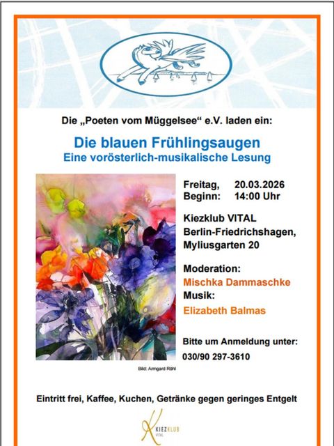 Plakat Lesung Poeten vom Müggelsee