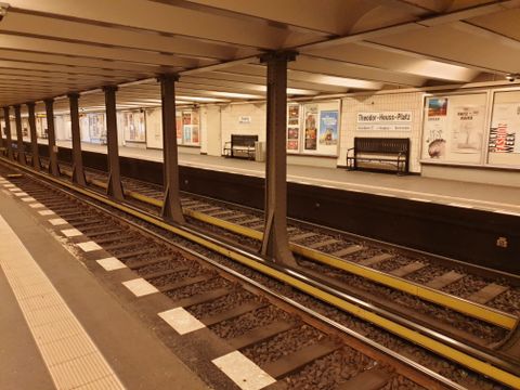 U2 Theodor-Heuss-Platz, Bahnsteig