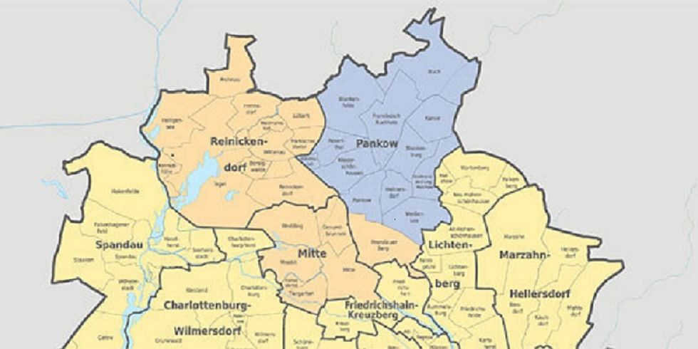 Karte der Berliner Bezirke
