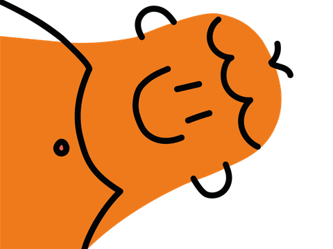 ein gezeichnetes Bild von einem Jungen der winkt