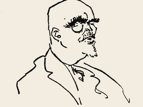 Paul Mebes - Zeichnung von B. F. Dolbin