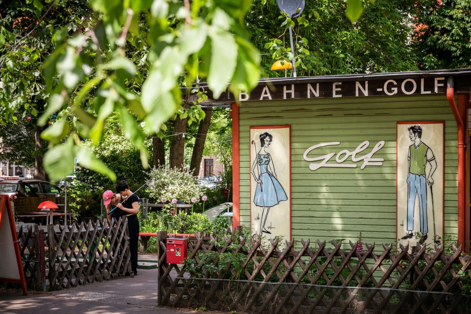 Minigolf. Eingangskiosk