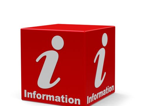 Roter Informationswürfel