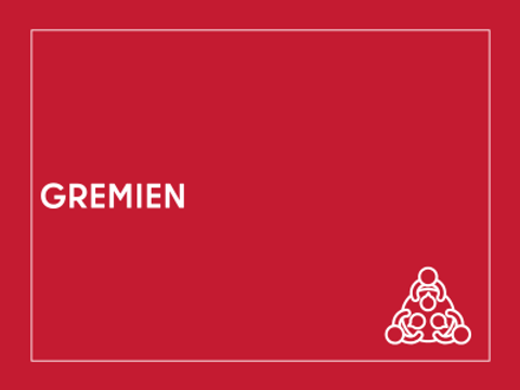 Kachel mit der Aufschrift Gremien