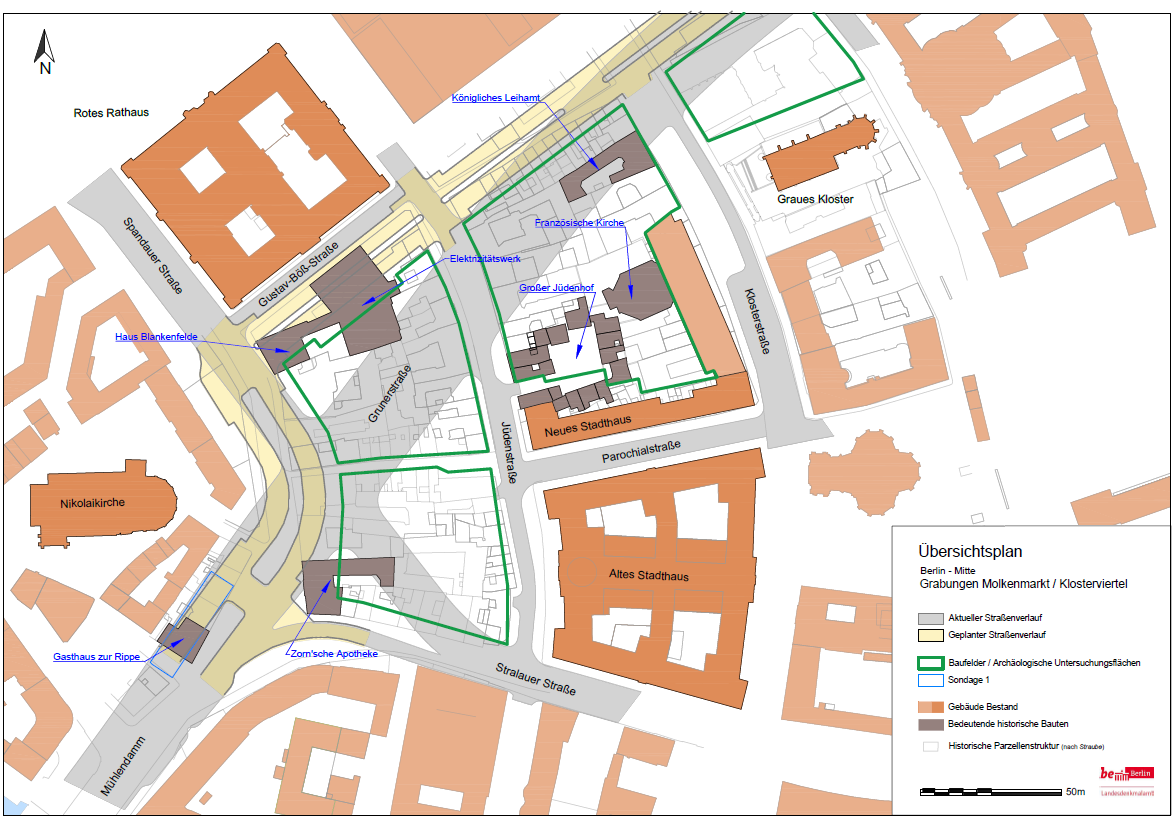 Übersichtsplan Molkenmarkt (Bild: Landesdenkmalamt Berlin)