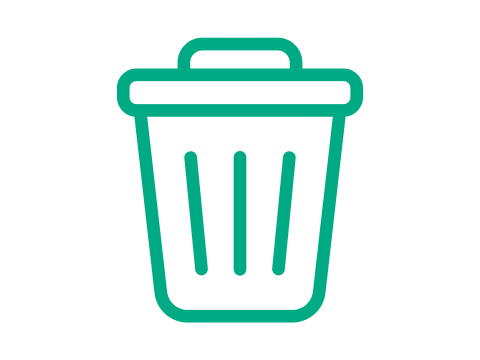 Icon von einer Mülltonne