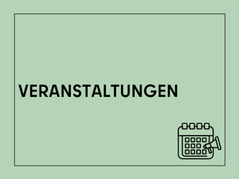 Kachel mit der Aufschrift Veranstaltungen