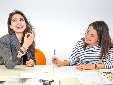 Teilnehmer*innen im Deutschkurs