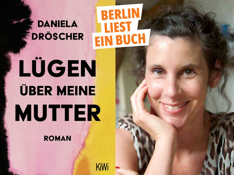 Buchcover und ein Foto von Daniela Dröscher