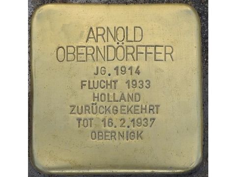 Stolperstein Arnold Oberndörffer (Bild: Stolpersteine-Initiative CW, Hupka)