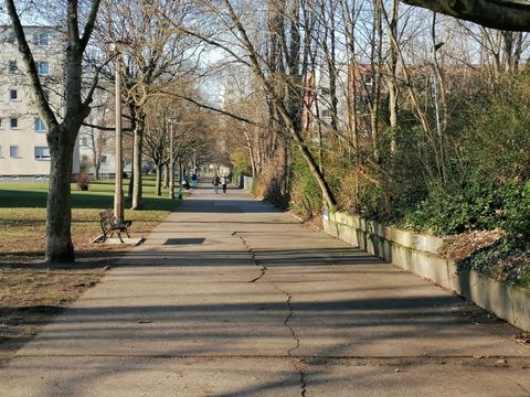 Die Nordpromenade vor der Erneuerung (Februar 2025)