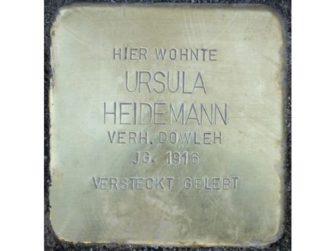 Stolperstein Ursula Heidemann (Bild: Stolpersteine-Initiative CW, Hupka)