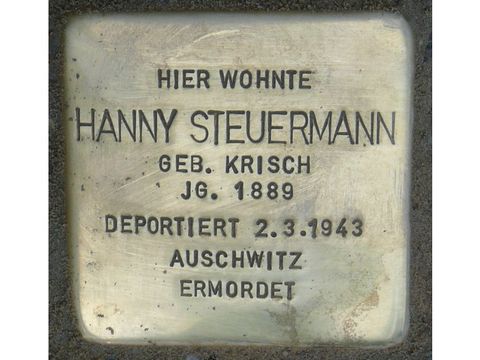 Stolperstein Hanny Steuermann (Bild: Stolpersteine-Initiative CW)
