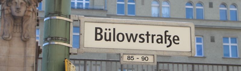 Straßenschild Bülowstraße
