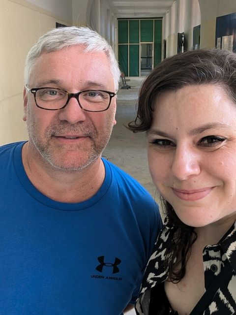 Markus Mildt, Baumanagement des Bezirks, mit Bezirksstadträtin Eva Majewski