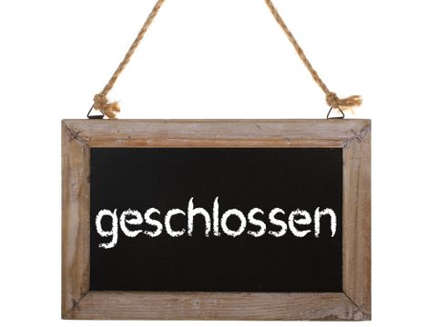 Schild geschlossen