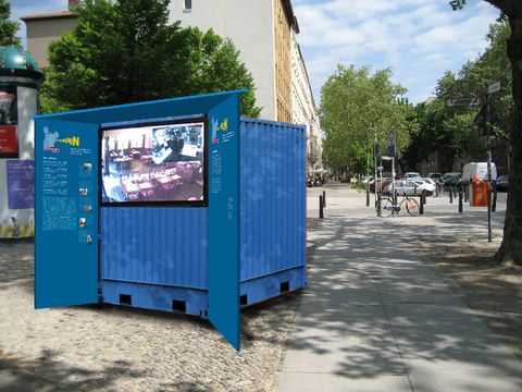 Geschichtscontainer, 2009 (Bild: Museum Pankow/Berliner Geschichtsvereins Nord-Ost e.V.)