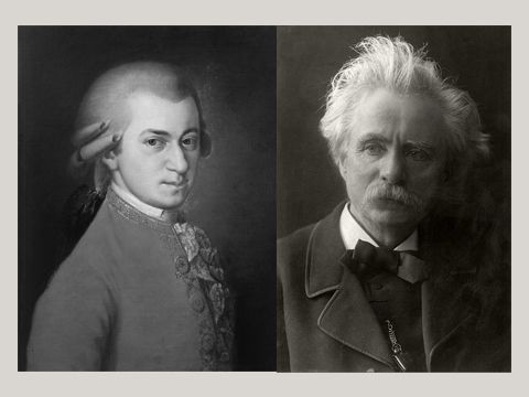 Bilder von Mozart und Grieg