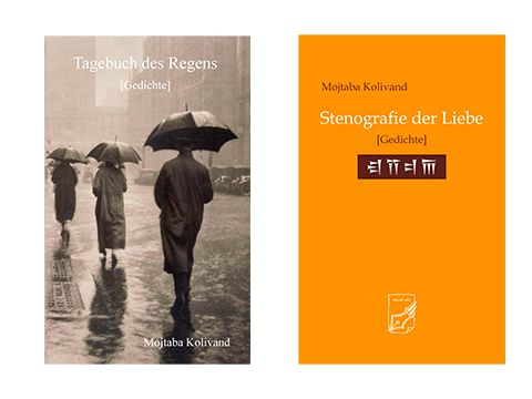 Buchcover der Gedichtbände von Kursleiter Mojtaba Kolivand