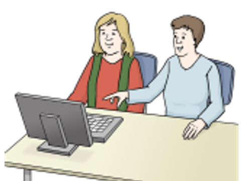 Grafik zweier Frauen am Rechner