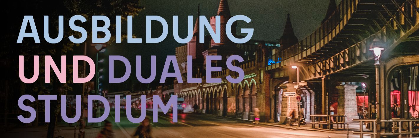 Headerbild des Bezirksamt Friedrichshain Kreuzberg mit Work as you are Kampagne Ausbildung und duales Studium