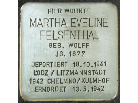 Stolperstein Martha Eveline Felsenthal (Bild: Stolpersteine-Initiative CW, Hupka)