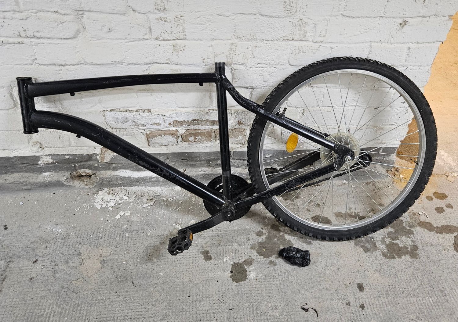 Schwarze Fahrradteile