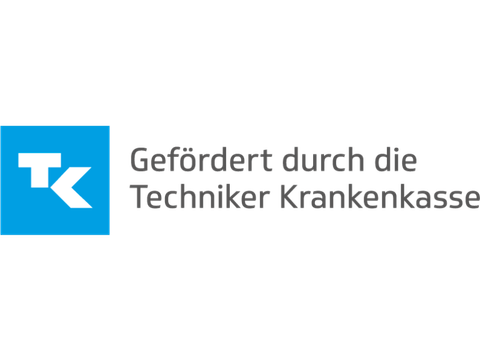 Logo mit Schriftzug: "Gefördert durch die Techniker Krankenkasse"