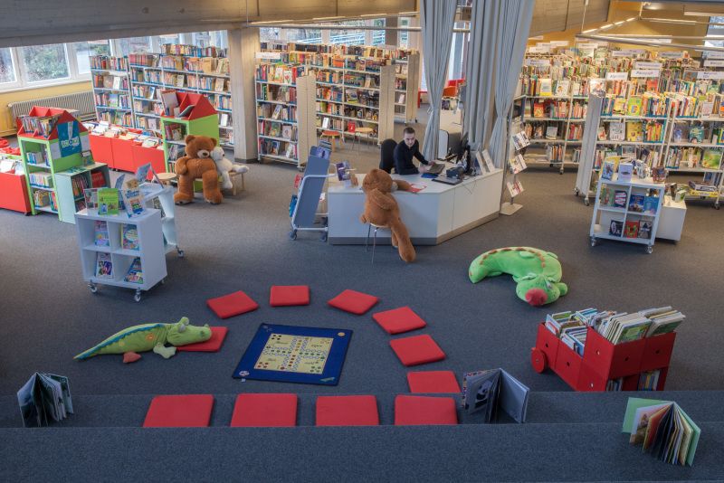 Innenansicht BZB, Kinderbereich von oben