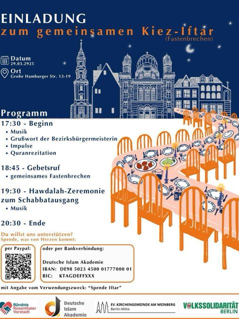 Einladung - Fastenbrechen am 29.03.2025