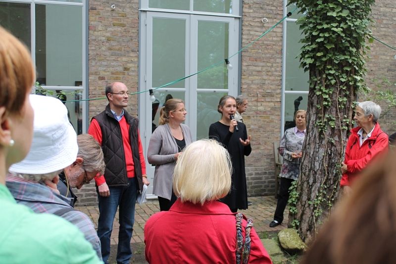 Arne Herz, Heike Schmitt-Schmelz und Frau Dr. Tamaschke, Kiezspaziergang 12.08.2017