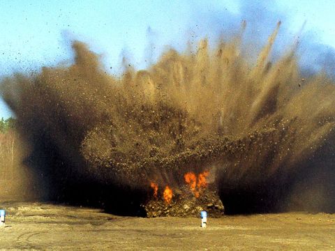 Vernichtung von Munition auf dem Sprengplatz Grunewald