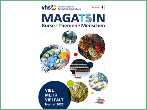 Titelbild des Magazins vhs Tempelhof-Schöneberg - Herbst 2022