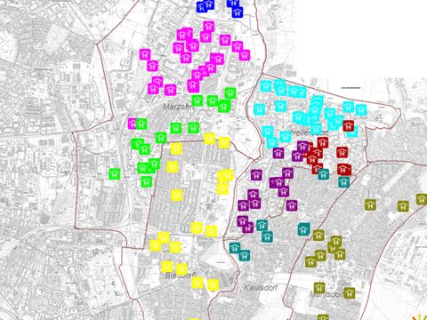 Onlinekarte Kitastandorte