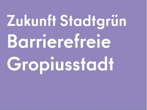 Der Projekttitel steht in weißer Schrift auf violettem Hintergrund