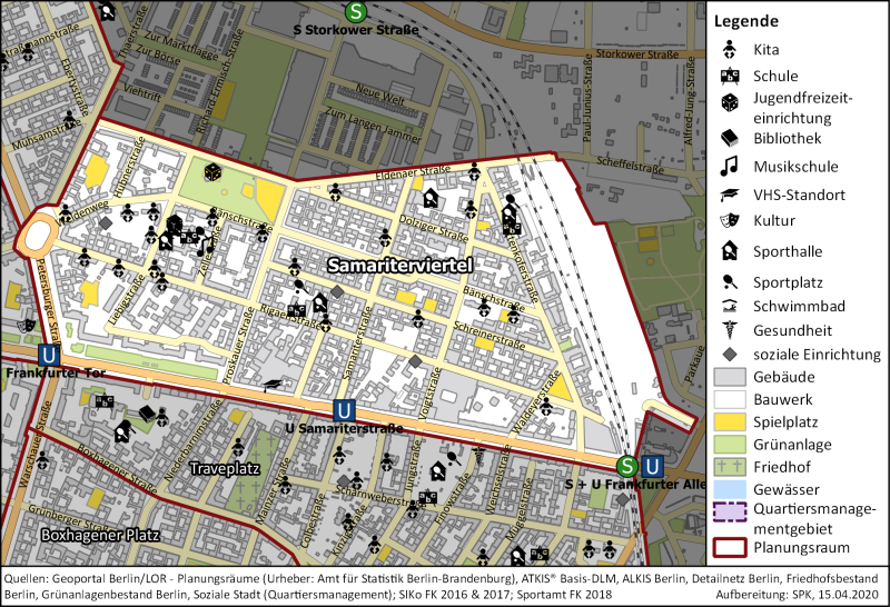 Karte Samariterviertel