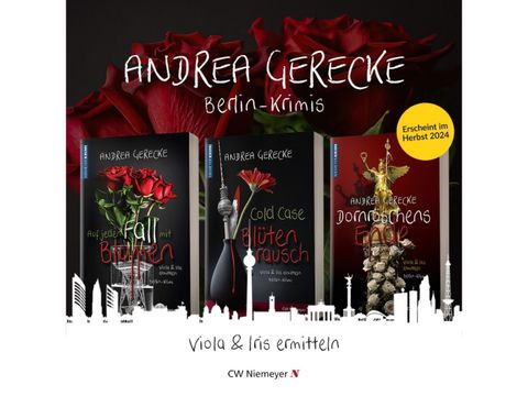 Alle Bände der Berlin-Krimi-Trilogie von Andrea Gerecke (Bild: CW Niemeyer Buchverlage)
