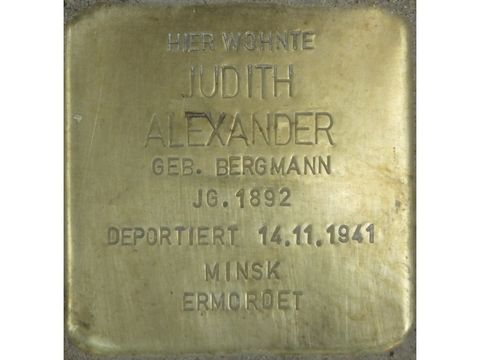 Stolperstein Judith Alexander (Bild: Stolpersteine-Initiative CW, Hupka)