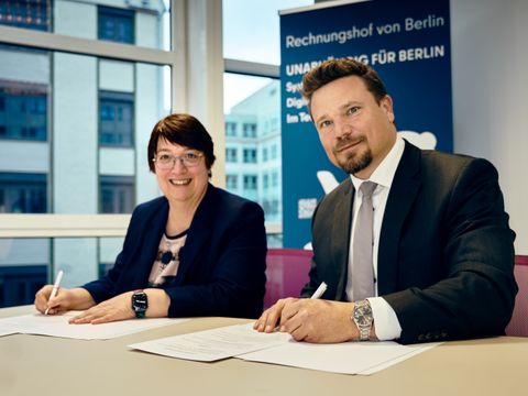 Karin Klingen (Rechnungshof Berlin), Werner Sedlak (Stadtrechnungshof Wien)