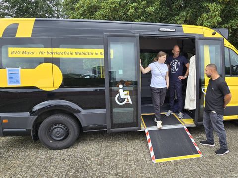 Die BVG war ebenfalls vertreten und informierte über den barrierefreien Service BVG Muva