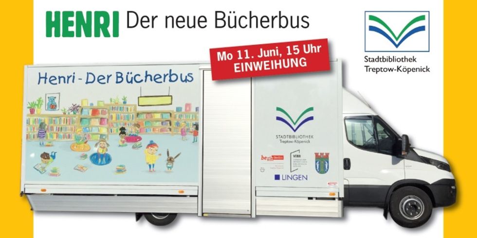 Einladung zur die Einweihung des Bücherbus HENRI