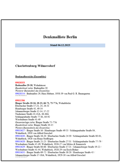 Denkmalliste
