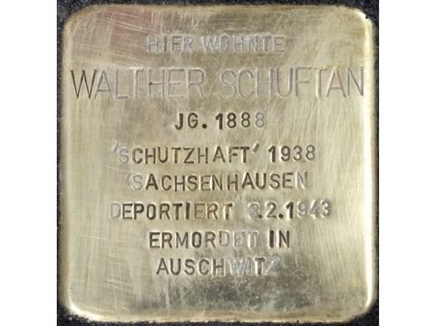 Stolperstein Walther Schuftan (Bild: Stolpersteine-Initiative CW, H.-J. Hupka)