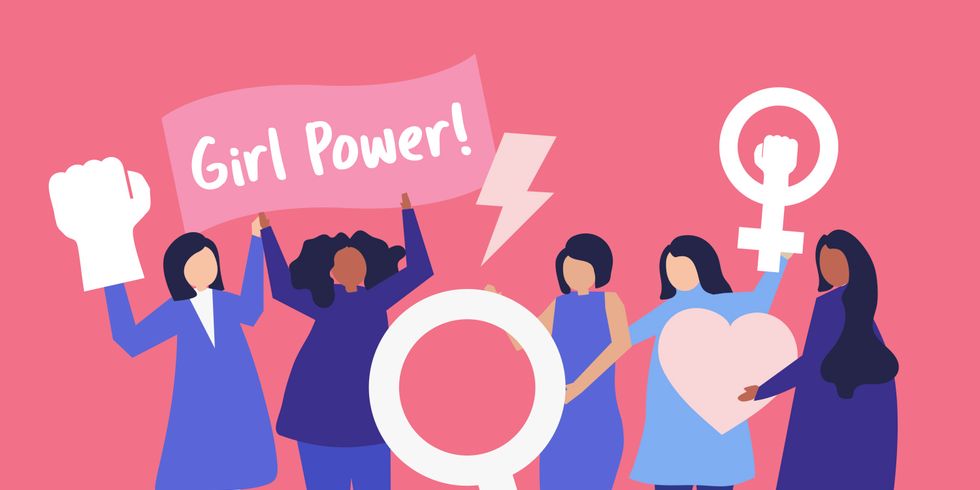 Feministinnen unterstützen Geschlechtergleichheit in friedlicher Kundgebung