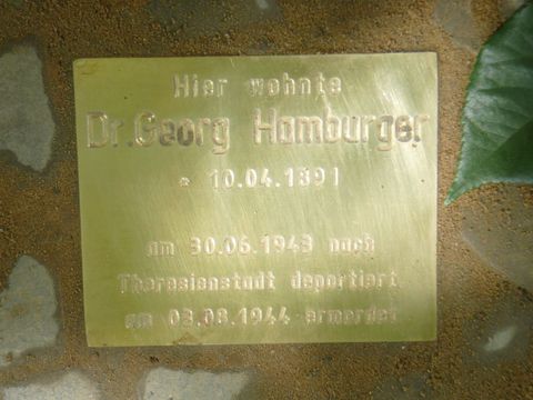 Denkstein für Dr. Georg Hamburger