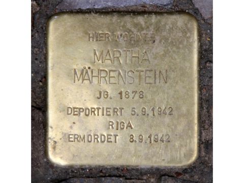 Stolperstein Martha Mährenstein (Bild: Stolpersteine-Initiative CW, Hupka)