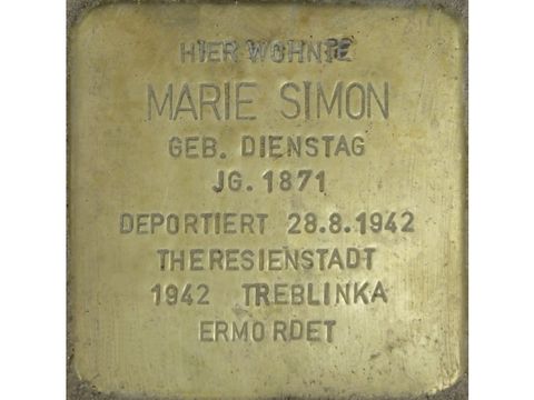 Stolperstein Marie Simon (Bild: Stolpersteine-Initiative CW, Hupka)
