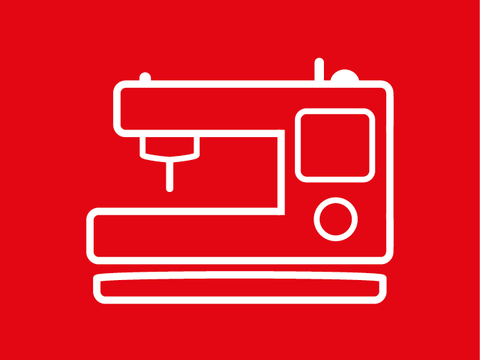 Symbol einer Nähmaschine