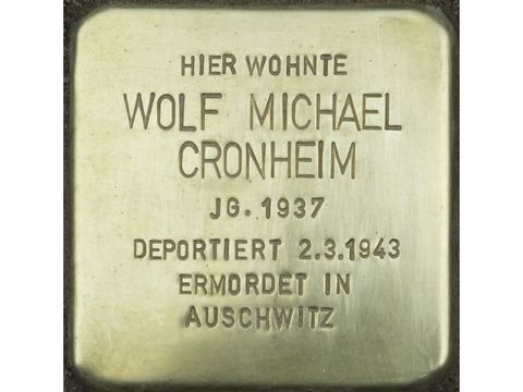 Stolperstein Wolf Michael Cronheim (Bild: Stolpersteine-Initiative CW, H.-J. Hupka)